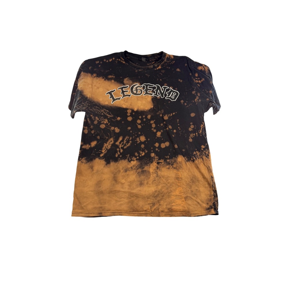 Legendary Status Legend Shirt Mens 2XL Black Bleach Wash Streetwear Tee